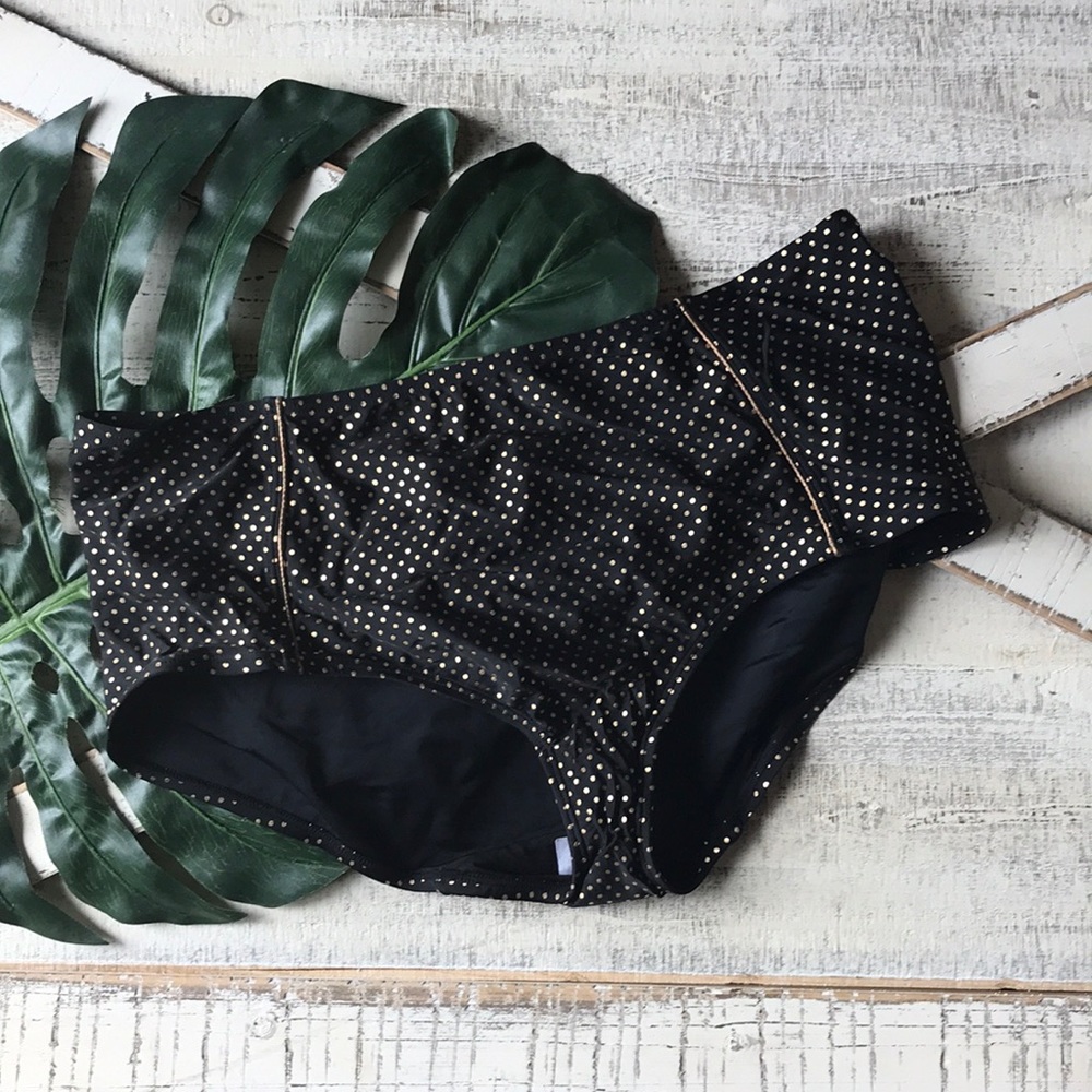 Lane Bryant Cacique swimsuit bottom NWOT 22 dots